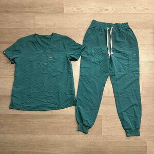 FIGS Teal Technical Collection Scrub Set